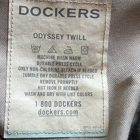 DOCKERS MENS ODYSSEY TWILL PANTS IN SZ 38 x 34…NEW WITHOUT TAGS…OLIVE GREEN!!! - Picture 4 of 6